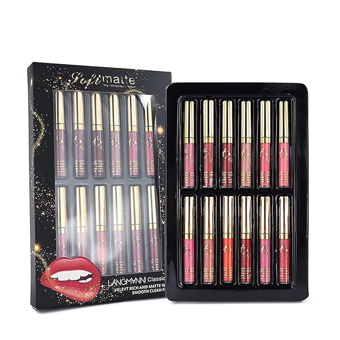 Matte Liquid Lipstick set Waterproof Long Lasting Non-Stick Long