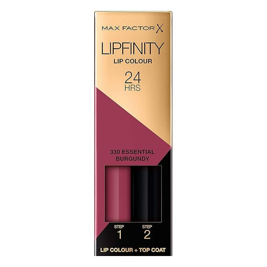 Max Factor Lipfinity for Women, 330 Essential Burgundy, Burgundy,