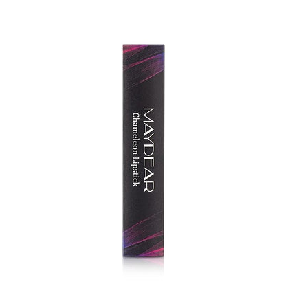 Maydear Chameleon Lipstick, High Pigmented Pink Lipstick for Women Metallic Shine Lip Gloss, Full-Coverage Multichrome Lipstick Long Lasting Rainbow Lip Makeup, Gloden Fuchsia(06)