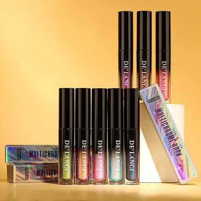 Chameleon Lipstick Blue Green Color,Shimmer Metallic Colourful Lip Gloss for Women Girls Lips Makeup Gift,Hydrating Waterproof and Long Lasting Lip Stick Shiny,Talc-Free，#1