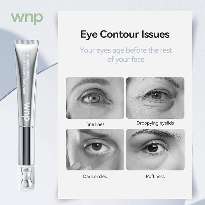 Eye Cream|Wrinkle Eraser Massaging Eye Cream, Multi-peptide Firming Eye Tightener, Anti-Aging Eye Cream for Puffiness and Bags Under Eyes Cream|Electric Massage Eye Cream