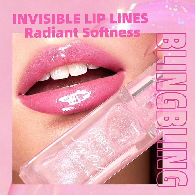 2Pcs Magic Color Changing Lip Oil,Big Brush Hydrating Glimmer Lip Oil,Long Lasting Moisturizing Smooth Non-Sticky Lip Gloss Oil Lip Balm, Fresh Lip Oil Stain Girl's Lip Care