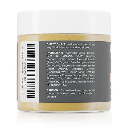 Pure for Men Bum Balm | Raw Lotion for Men | All Purpose Skin Hydration and Deodorizing Balm | Raw Shea Butter, Mint and Clove | 3.8 oz.