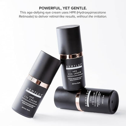 DRMTLGY Bright Eyes Set: HPR Eye Cream & Brightening Eye Masks - Target Dark Circles, Puffiness, Wrinkles, and Bags Under Eyes