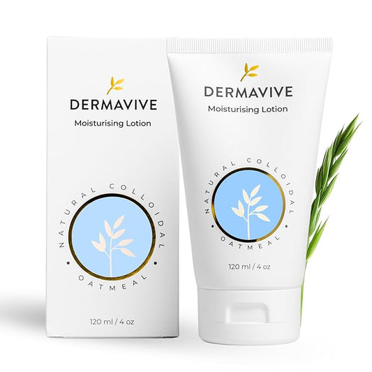 Vitamin E & Colloidal Oatmeal Moisturizing Face & Body Lotion - Hydrating pH-Balanced Moisturizer for Dry Skin - Suitable for Kids, Teens & Adults, 120ml (4.05 fl oz)