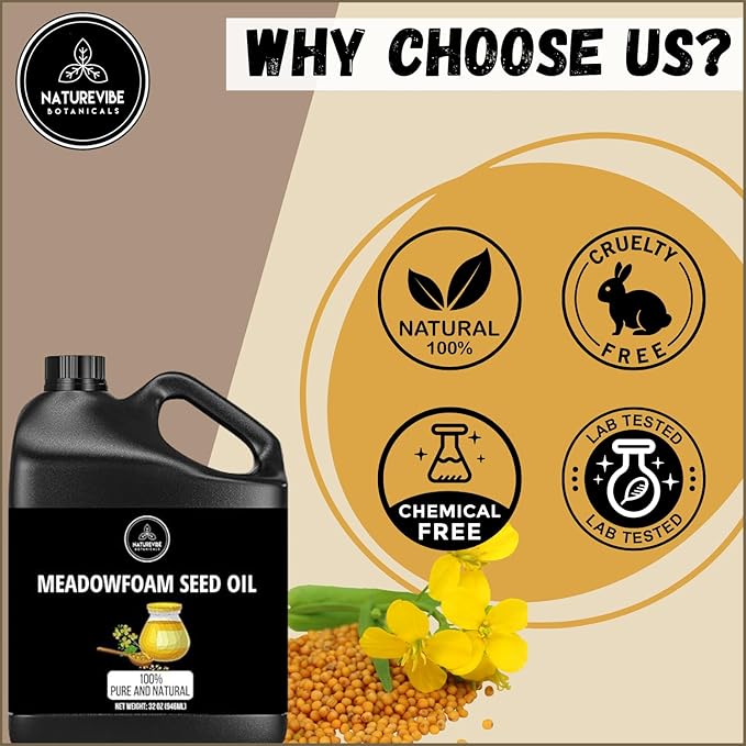 Naturevibe Botanicals Meadowfoam Oil 32 Ounces