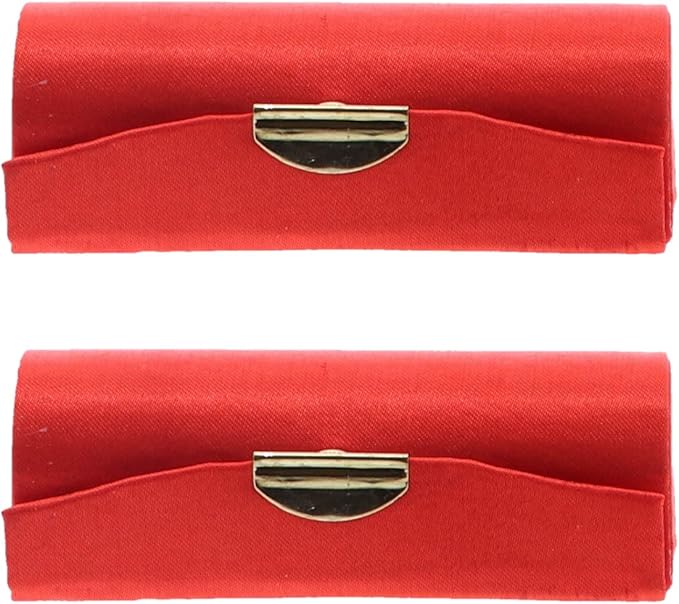 Motique Accessories Red Solid Satin Ladies Lipstick Case