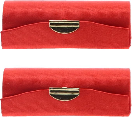 Motique Accessories Red Solid Satin Ladies Lipstick Case