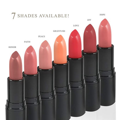 All Natural Lipstick, Semi Matte Lip Color, Moisturizing Lipstick, Non Toxic, Non GMO, Highly Pigmented, Long Lasting Lipstick, Vegan Makeup for Women (Faith)