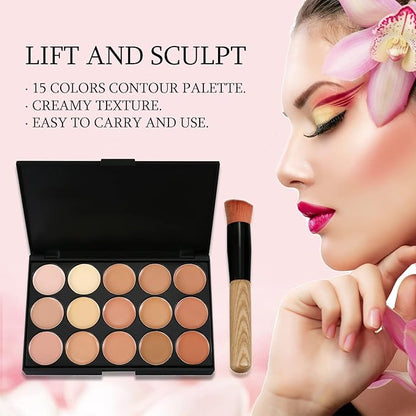 15 Colors Contour Palette Kit: Cream Concealer Palette