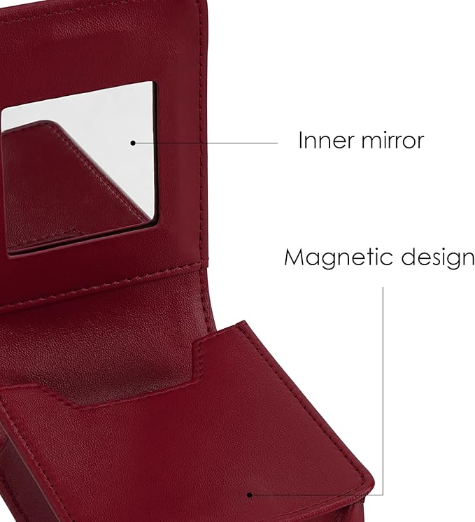 Lipstick Case with Mirror, Mini Lipstick Holder Purse, Bag