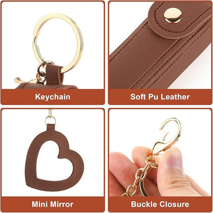 Lipstick Organizer Keychain Chapstick Case with Mirror Organizer