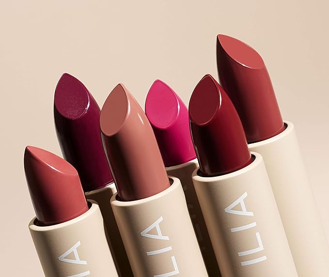 ILIA - Color Block Lipstick | Non-Toxic, Vegan, Cruelty-Free, Hydrating + Long Lasting, No Budge Color with Full Coverage (Cinnabar (Muted Brick With Warm Undertones), 0.14 oz | 4 g)