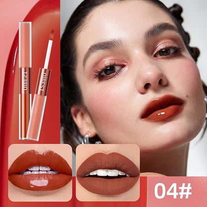 Rechoo 2in1 Lipstick Set, 6pcs Double-head Matte Glossy