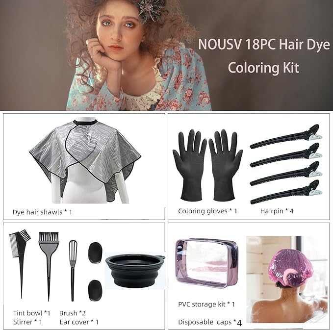 Hair Dye Kit 18 Pieces
