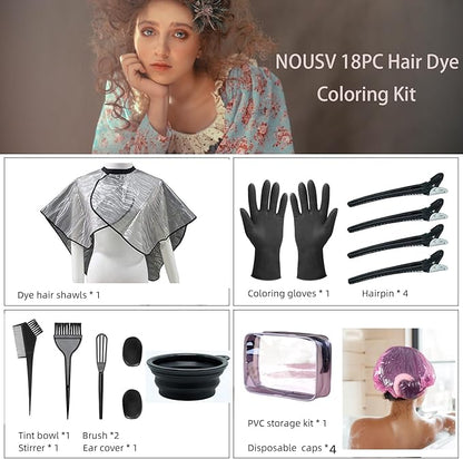 Hair Dye Kit 18 Pieces
