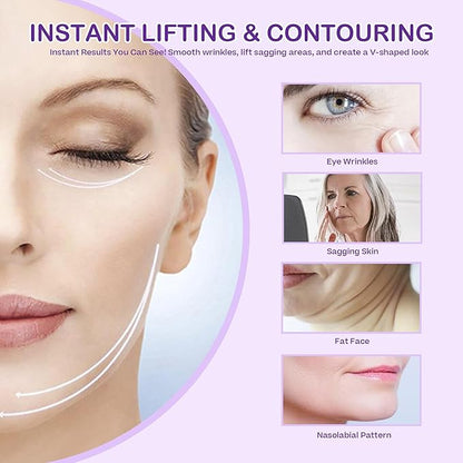 ACADA Anti Wrinkle Patches Reusable Silicone Face Patches for Wrinkles, Facial Wrinkle Patches for Forehead, Eyes, Mouth and Neck(Gel Patches 6pcs)