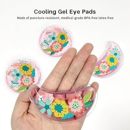 ZNÖCUETÖD Reusable Gel Eye Pads for Puffiness & Dark Circles - Cold/Warm Therapy Compress with Cooling Under Eye Patches, Reduces Wrinkles & Redness, Pain Relief Eye Mask for Relaxation