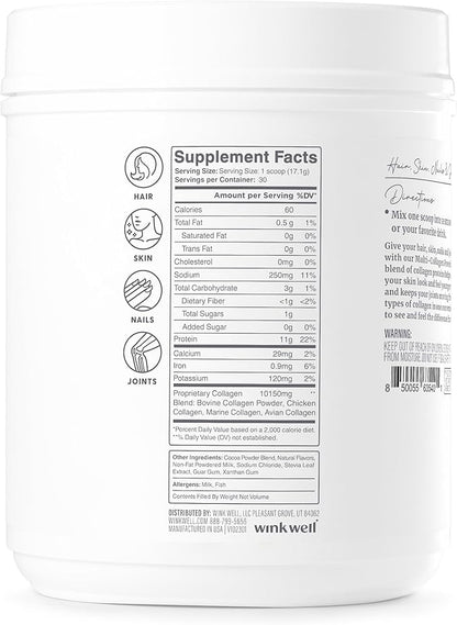 Delicious Vanilla Shake Collagen Protein Powder Mix | 5 Types 1,2,3,5 & 10 of Collagen in one Mix | Zero Sugar Formula | Hair, Skin and Joint Formula