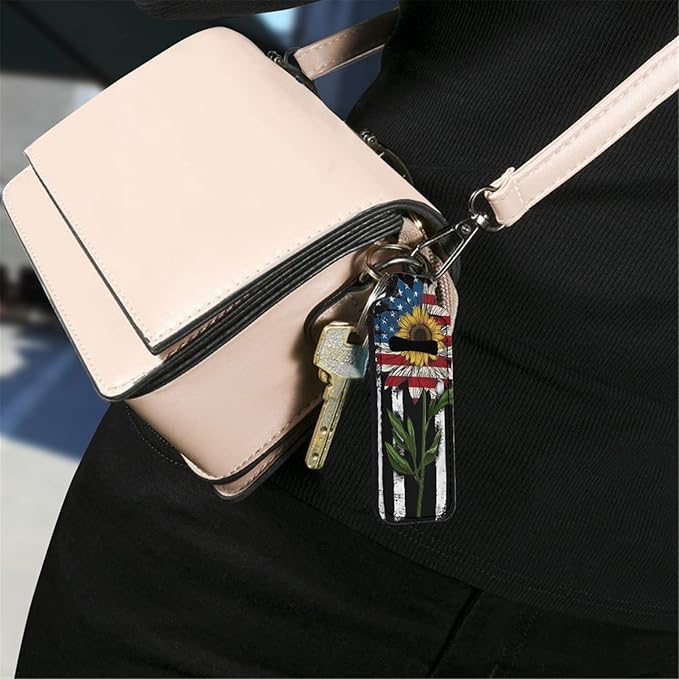 Horeset Lipstick Holder Keychains Fashion Simple Clip On Gloss