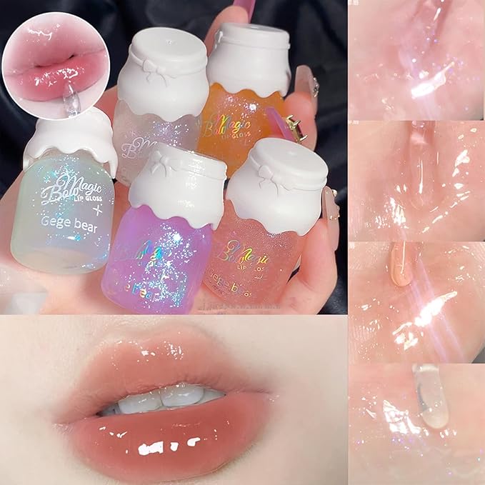5 Colors Shimmer Lip Gloss Set Hydrating Lip Gloss
