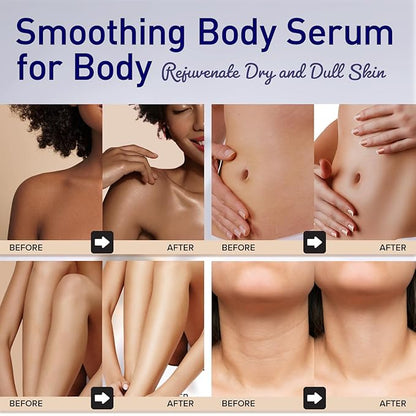Enaskin Naturals Smoothing Body Serum Lotion for Dry and Crepe Skin: Anti-Wrinkle, Hydrating, Firming with Hyaluronic Acid & Niacinamide, Non-Greasy, for All Skin Types