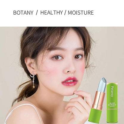 Petansy 3 Packs Aloe Vera Lipstick, Lips Moisturizer Long
