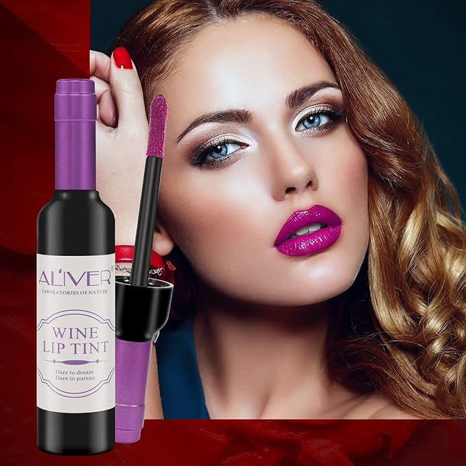 6 Colors Wine Bottle Lip Gloss,Wine Lip Tint Gloss,Wine