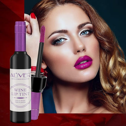 6 Colors Wine Bottle Lip Gloss,Wine Lip Tint Gloss,Wine