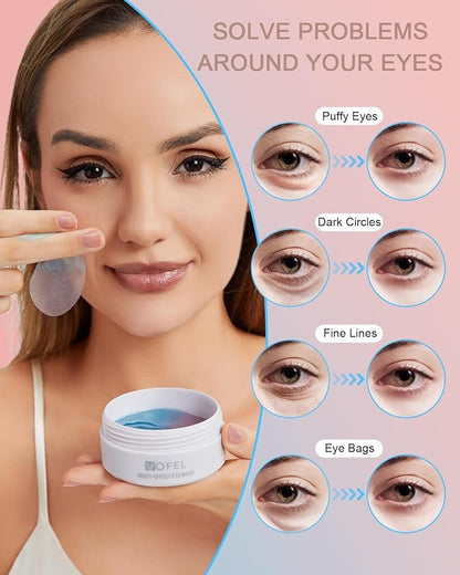 Under Eye Patches for Puffy Eyes and Dark Circles Hydrating Eye Mask with Collagen Eye Gel Pads Reduce Wrinkles Skin Treatment 30 Pairs