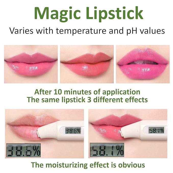 Aloe Jelly Lipstick,Long Wear Nourishing Lip stick,Waterproof Moisturizing Color Changing Lip Balm Lipstick,Lip Gloss,Magic Temp Color Change Matte Lip Gloss Makeup