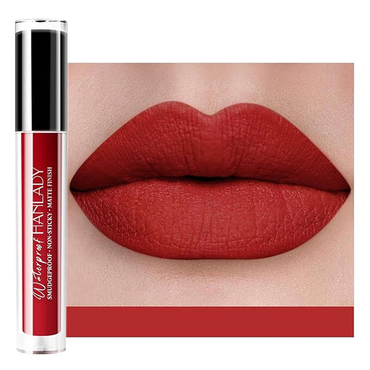 Dark Red Lipstick Matte, Red Liquid Lipstick Long Long