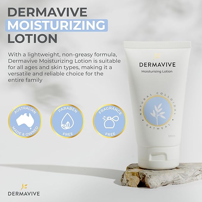 Moisturising Lotion, Hydrating Body Lotion, pH Balanced Nourishing Moisturizer, Non-Greasy Moisturizing Lotion with Natural Colloidal Oatmeal for Dry Skin, 120ml (4.05 fl oz)
