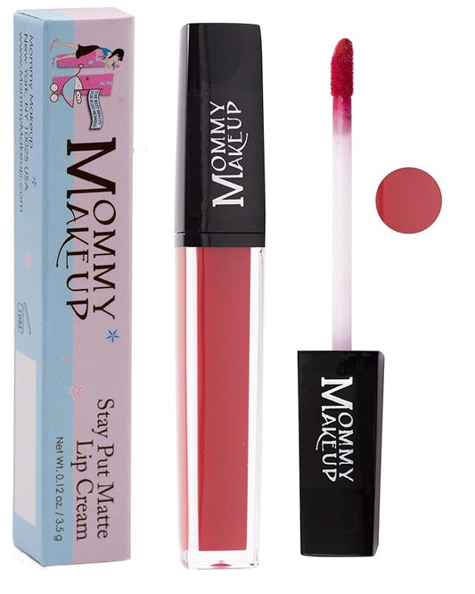 Mommy Makeup Stay Put Matte Lip Cream | Kiss Proof Lipstick in Marilyn (A True Classic Red) Transfer Proof, Smudge Proof, Waterproof, Non Drying, Long Wear Lipstick