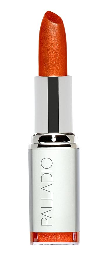 Palladio Herbal Lipstick, Rich Pigmented and Creamy Lipstick, Infused with Aloe Vera, Chamomile & Ginseng, Prevents Lips from Drying, Combats Fine Lines, Long Lasting Lipstick, Toasted Orange