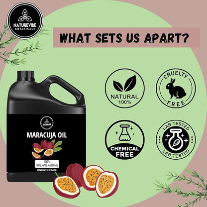 Naturevibe Botanicals Maracuja Oil 32 Ounces