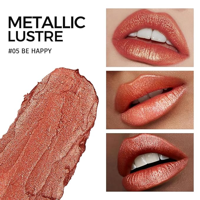 Glitter Lipstick for Women with Metallic 3D Shine Lipstick 14OZ