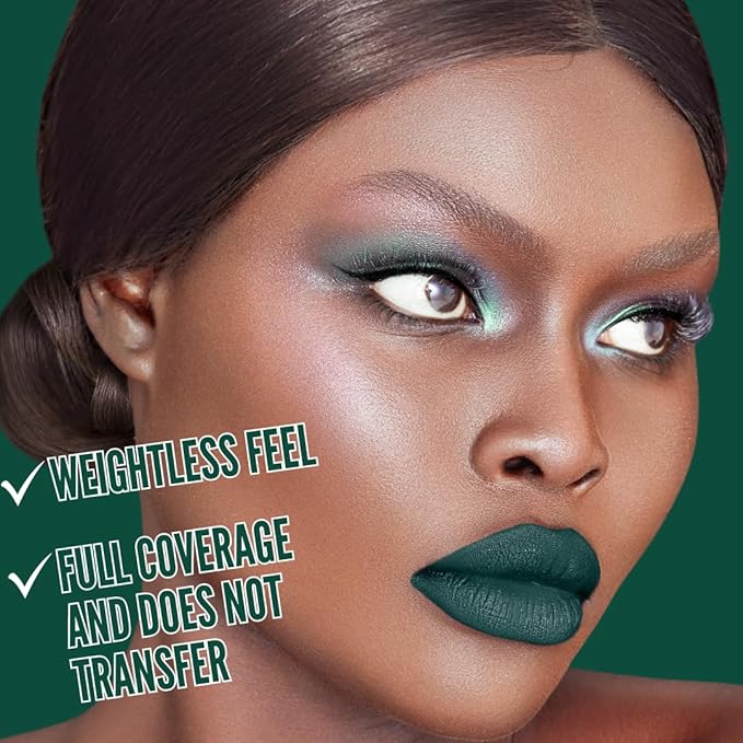 Mynena Dark Green Long-Lasting Matte Liquid Lipstick | Intense Color, Smudge-Proof & Waterproof | Comfortable, Hydrating Shea Butter | Vegan & Cruelty-Free | Jocelyne