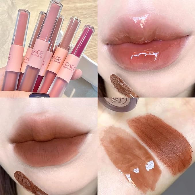 6 Colors 2 in 1 Double-end Lip Gloss Gloss