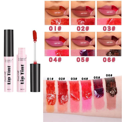 3 Colors Peel Off Matte Lip Tint, Peel Off Lip Stain, Matte Lasting Tattoo Lip Gloss, Non-Stick Cup Liquid Lipstick Tinted Lip Stain,Waterproof Formula (Color 4&5&6#)