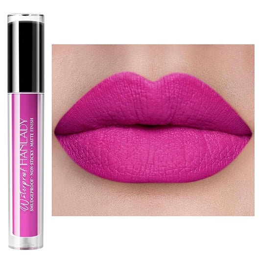Pink Lipstick Matte, Bright Pink Liquid Lipstick Long Bright