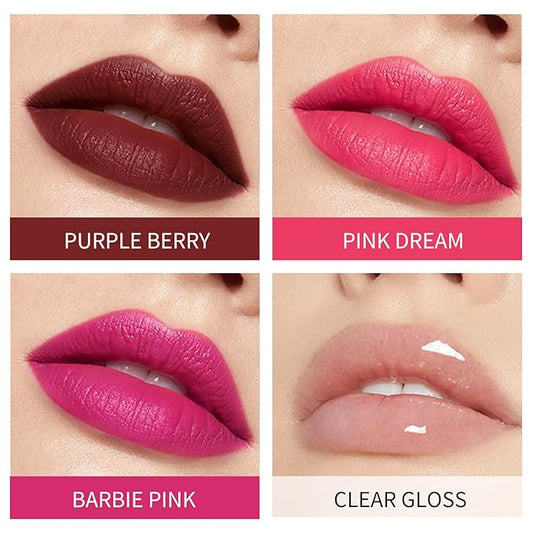 Rechoo Lipstick for Women Set-1 Clear Lip Gloss+3 Gloss+3