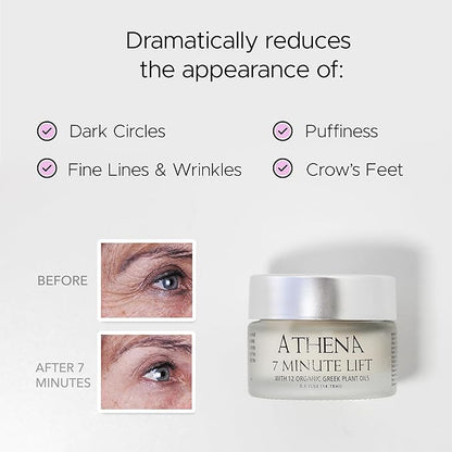 ATHENA 7 MINUTE LIFT - Results in 7 minutes - Eye, Neck, Face Tightening, Lifting & Firming Serum - Wrinkle Cream - ALL ORGANIC