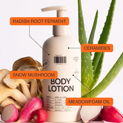 DedCool Body Lotion Taunt – Lightweight, Deeply Hydrating Formula with Ceramides, Snow Mushroom & Meadowfoam Oil, Regular/Full Size