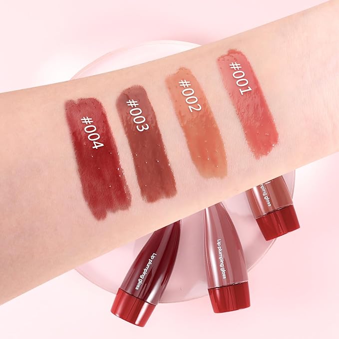 Plumping Lip Gloss,Lip Oil,Highly-Pigmented Lip Gloss,Non-Sticky Lip Stain,Long-Lasting,Moisturing Plumping