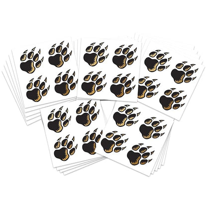FashionTats Sport Spirit Temporary Tattoos | 100 Tattoos Wolf Paw)