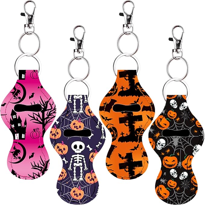 Duufin 20 Pieces Halloween Chapstick Holder Lipstick Holder Safeguard,