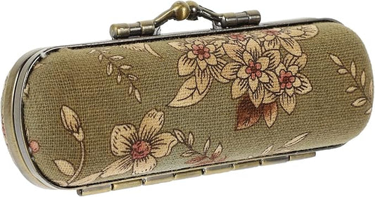 Lipstick Storage Box Makeup Travel Cases Lipstick Container Lipstick Holder with Mirror Vintage Lipstick Case Lipstick Organizer Case Retro Lipstick Case Flowers Glass Make up Miss