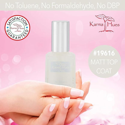 Karma Organic Nail Polish High Gloss Matte Top Coat Lacquer Fast Dry Nontoxic Cruelty-Free