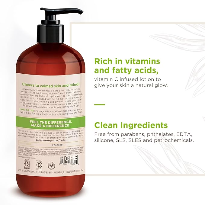 Soapbox Moisturizing Body Lotion, Aloe &